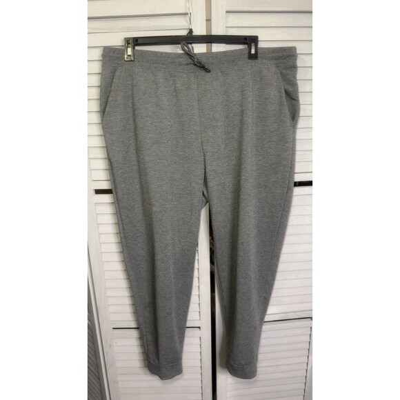 Athletic Works DriWorks Men's Grey Knit Jogger Sweatpants Size 2x (44-46) - Picture 2 of 6